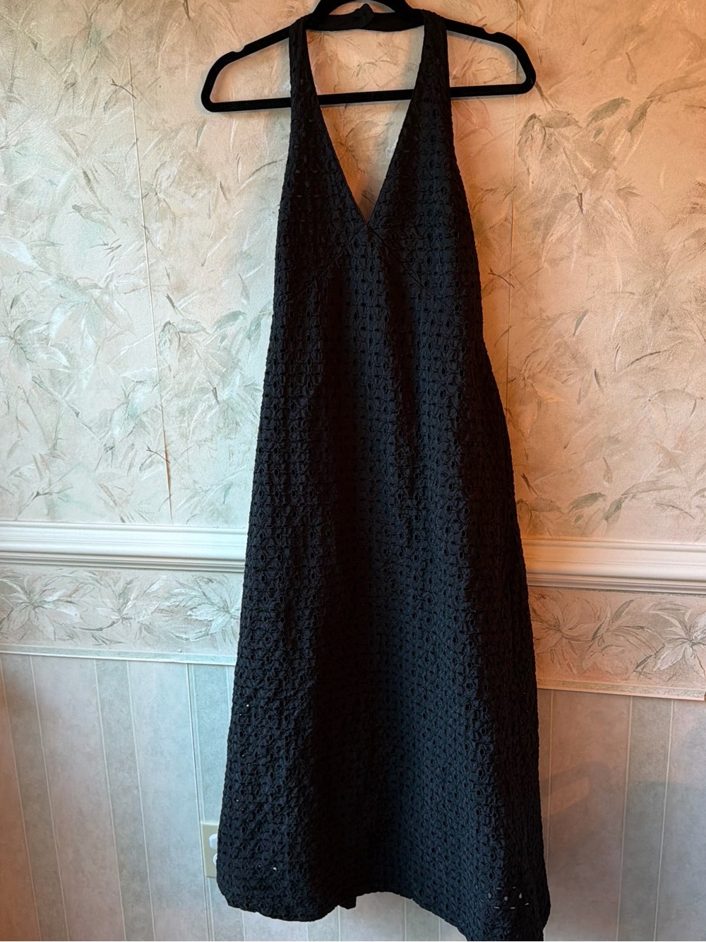 A New Day Black Halter Dress with Pockets